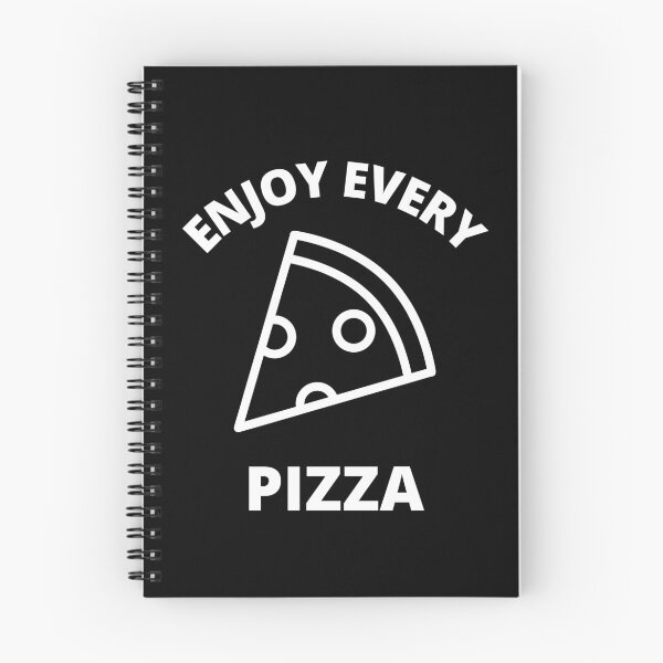 Item preview, Enjoy Every Pizza Simple Black And White Black Version designed and sold by LuckyKermit.