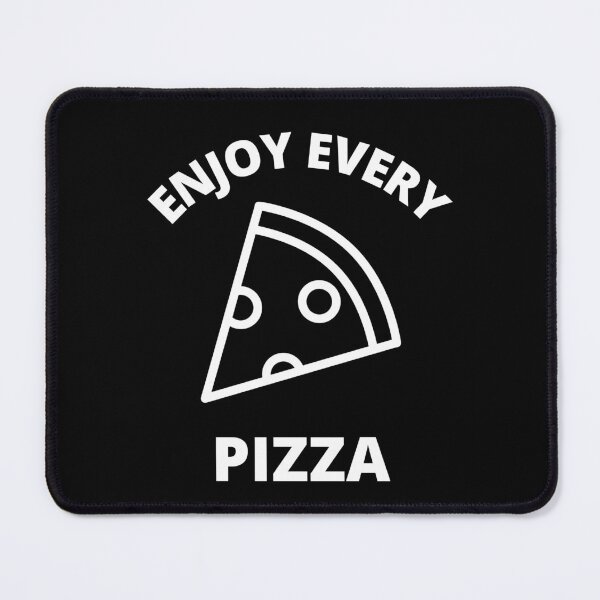 Item preview, Enjoy Every Pizza Simple Black And White Black Version designed and sold by LuckyKermit.