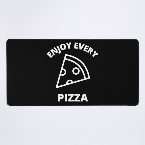 Item preview, Enjoy Every Pizza Simple Black And White Black Version designed and sold by LuckyKermit.