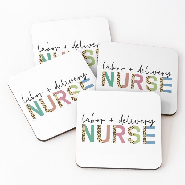 Item preview, Labor and delivery nurse Cheetah print typography | L and D Nurse Leopard print | Gifts for Labor+Delivery nurse designed and sold by Violet Treasures.