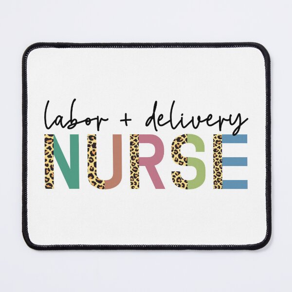 Item preview, Labor and delivery nurse Cheetah print typography | L and D Nurse Leopard print | Gifts for Labor+Delivery nurse designed and sold by Violet Treasures.