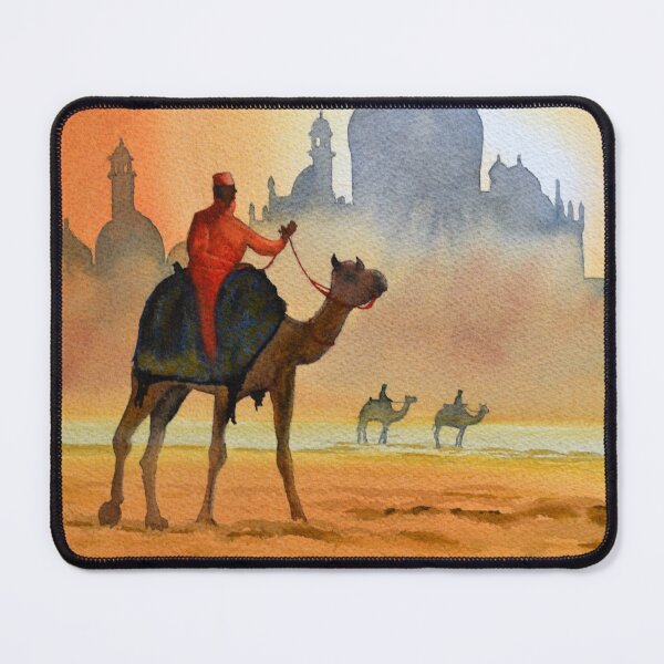 Item preview, Camel Riders Beside the Yamuna River and Taj Mahal designed and sold by William Holkham.