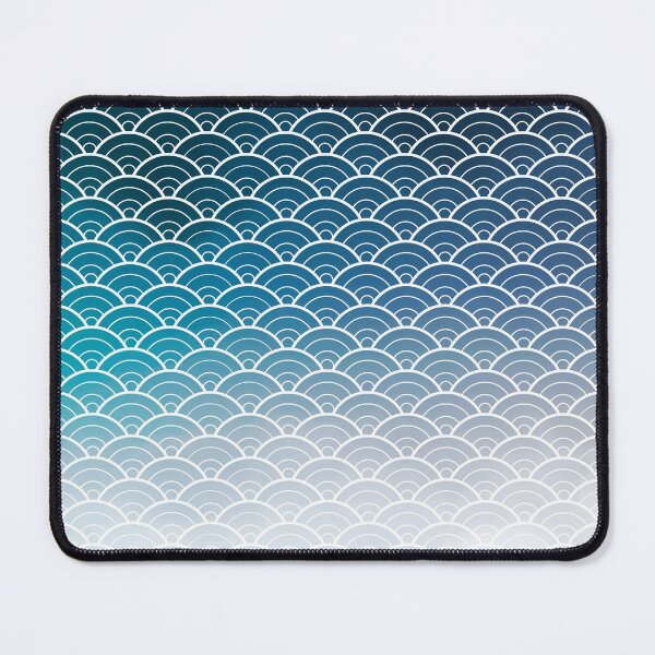 Item preview, Navy Blue Ombre Japanese Waves Pattern designed and sold by Design Minds Boutique.