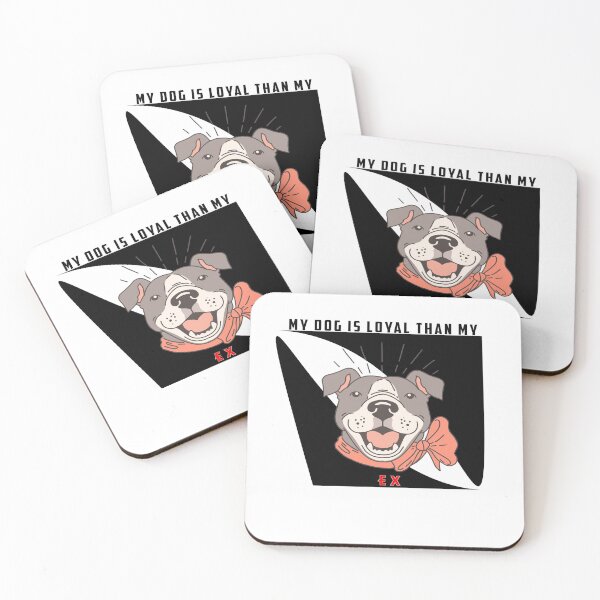 Artikelvorschau, Tiere Katze Haustier Haustiere Hund Hunde Cartoon Wildlife Entzückende Kawaii Welpen Kätzchen - MEIN HUND IST LOYAL THAN MY EX entworfen und verkauft von yourdailywear.