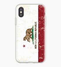 New California Republic Flag Distressed iPhone Case