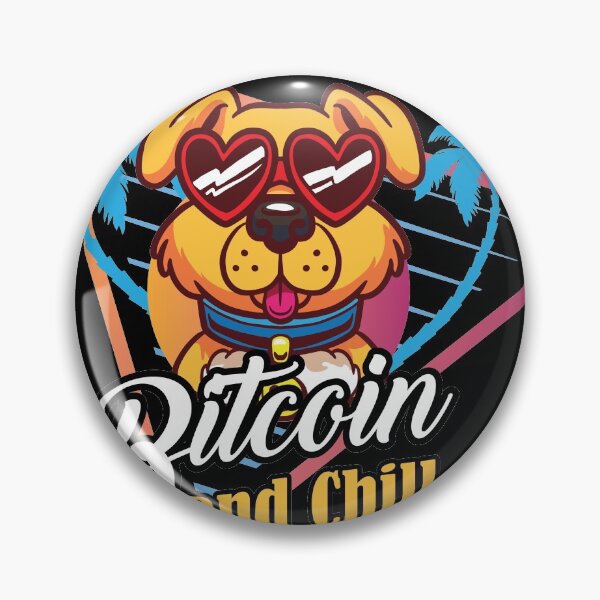 Artikelvorschau, Retro 90er Jahre Vintage Bitcoin Krypto Hund Bitcoin ein Chill entworfen und verkauft von Rzelemenz.