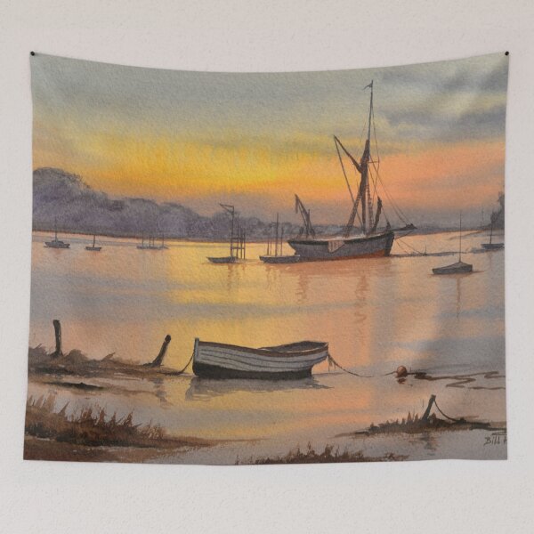 Item preview, Thames Barge At Sunrise Pin Mill Suffolk designed and sold by William Holkham.