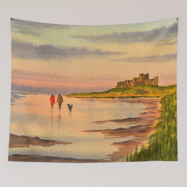 Item preview, The Beautiful Beach At Bamburgh Castle designed and sold by William Holkham.
