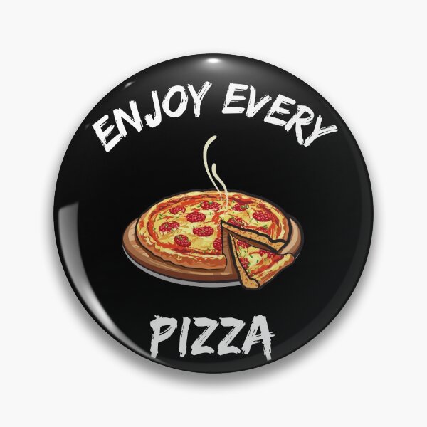 Item preview, Enjoy Every Pizza Hot Steaming Pizza Clipart In Black designed and sold by LuckyKermit.