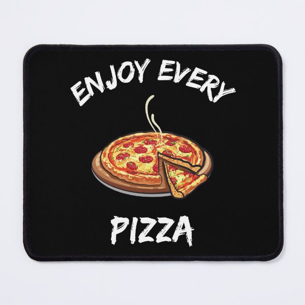 Item preview, Enjoy Every Pizza Hot Steaming Pizza Clipart In Black designed and sold by LuckyKermit.