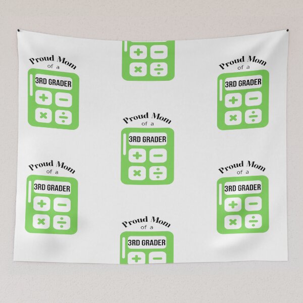 Item preview, proud mom of a 3rd grader, calculator graphic designed and sold by Jessi-Sketches.