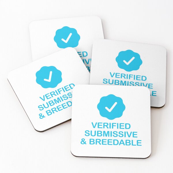 Item preview, Verified Submissive And Breedable with Blue Checkmark designed and sold by ClickForMore.