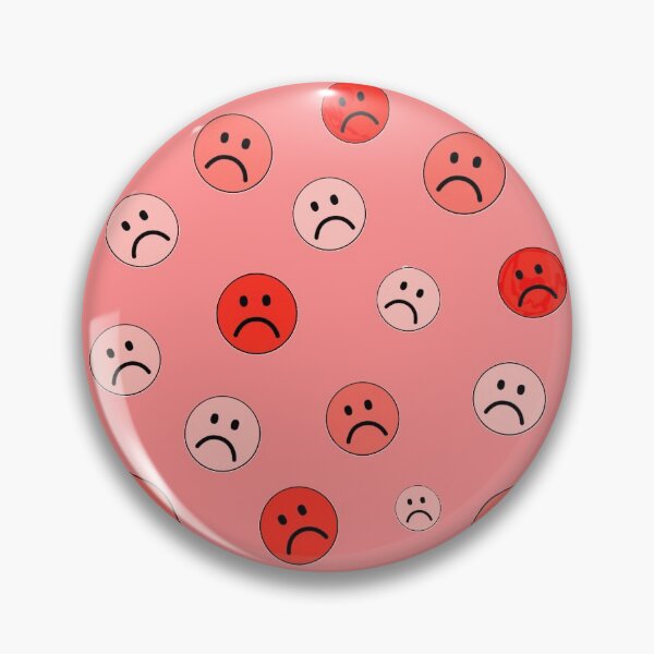Item preview, Minimalistic Sad Emoji Faces Pattern Set Red Color designed and sold by Barolina.
