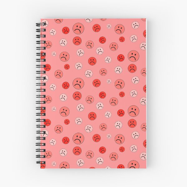 Item preview, Minimalistic Sad Emoji Faces Pattern Set Red Color designed and sold by Barolina.