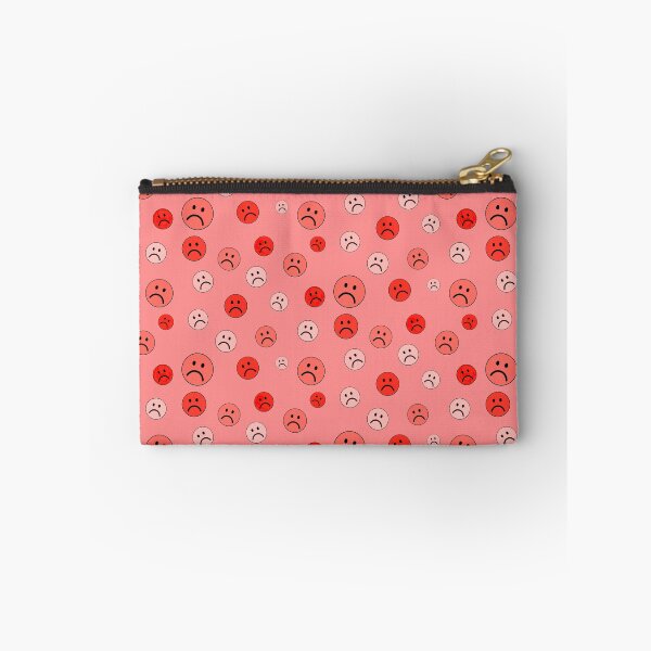 Item preview, Minimalistic Sad Emoji Faces Pattern Set Red Color designed and sold by Barolina.
