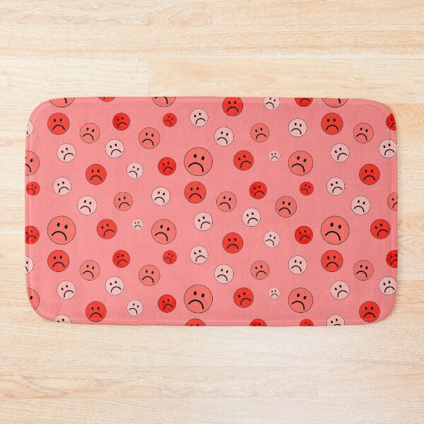 Item preview, Minimalistic Sad Emoji Faces Pattern Set Red Color designed and sold by Barolina.