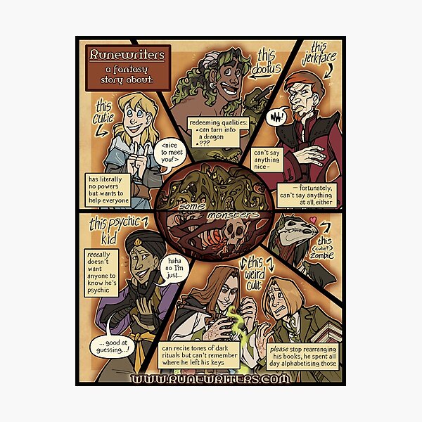 Runewriters Cast Poster Photographic Print