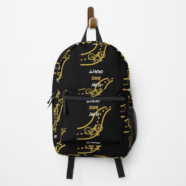 Item preview, Is My Bike Okay Bicycle On The Road Upside Down In Black designed and sold by LuckyKermit.