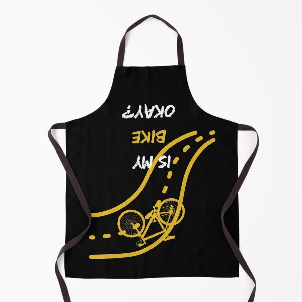 Item preview, Is My Bike Okay Bicycle On The Road Upside Down In Black designed and sold by LuckyKermit.