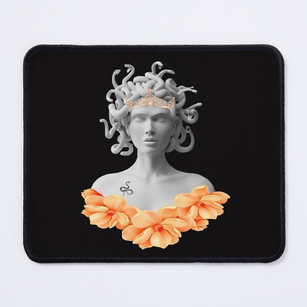 Item preview, Medusa Gorgon Greek Mythology Orange Floral designed and sold by Atteestude.
