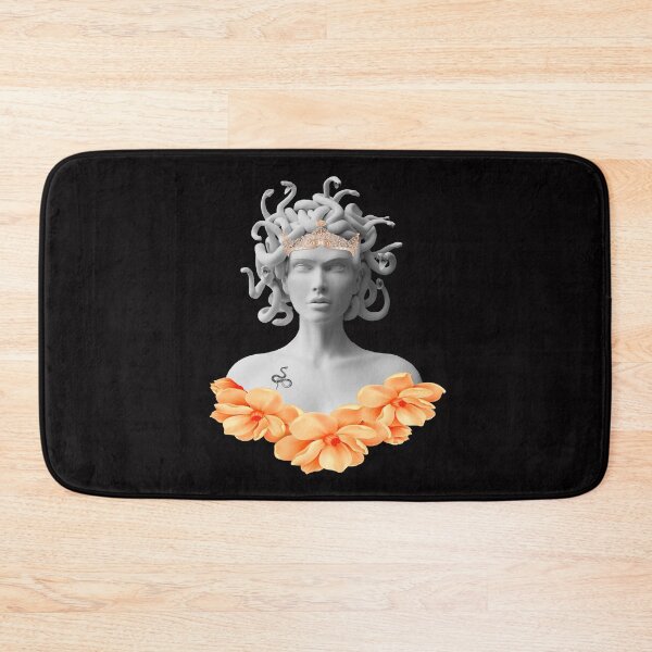 Item preview, Medusa Gorgon Greek Mythology Orange Floral designed and sold by Atteestude.