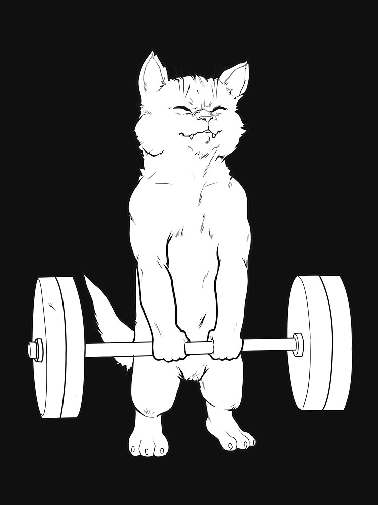 Cat Deadlift Powerlifting' Awesome Cats Gym Gift - Cat - Pillow