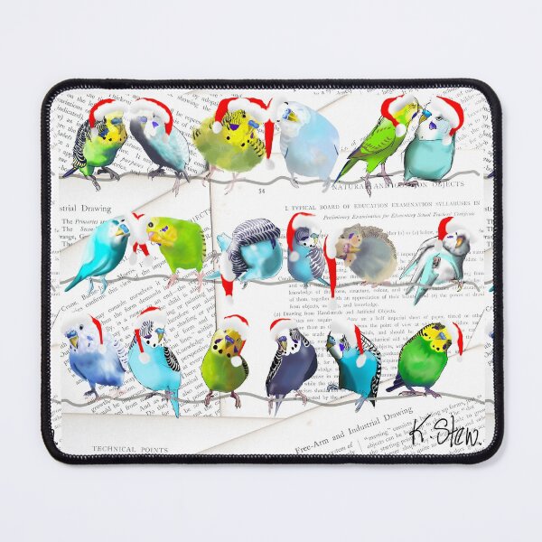 Item preview, Budgie flock @ Christmas designed and sold by Stewnamie.