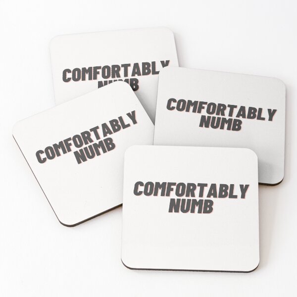 Item preview, Comfortably Numb simple attitude design black letters designed and sold by Evartdesign.