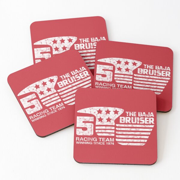 Item preview, 1974 - Baja Bruiser (Original - White on Red - Worn) designed and sold by Justin Ellis.