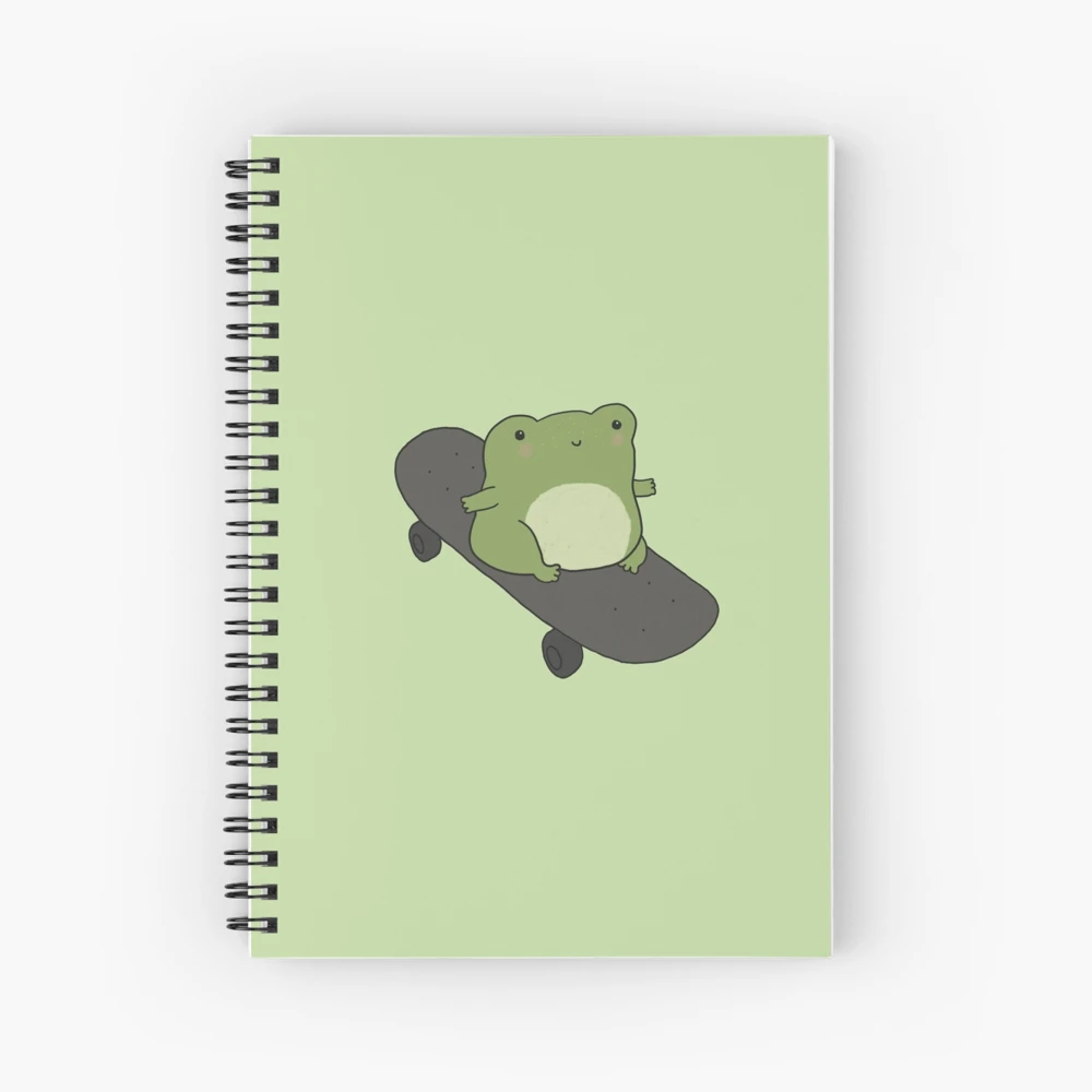 Notebook: Cute Goblincore Frog in Sweater | Dot GridJournal | Dark Green  Illustrated Cottagecore Aesthetic Diary