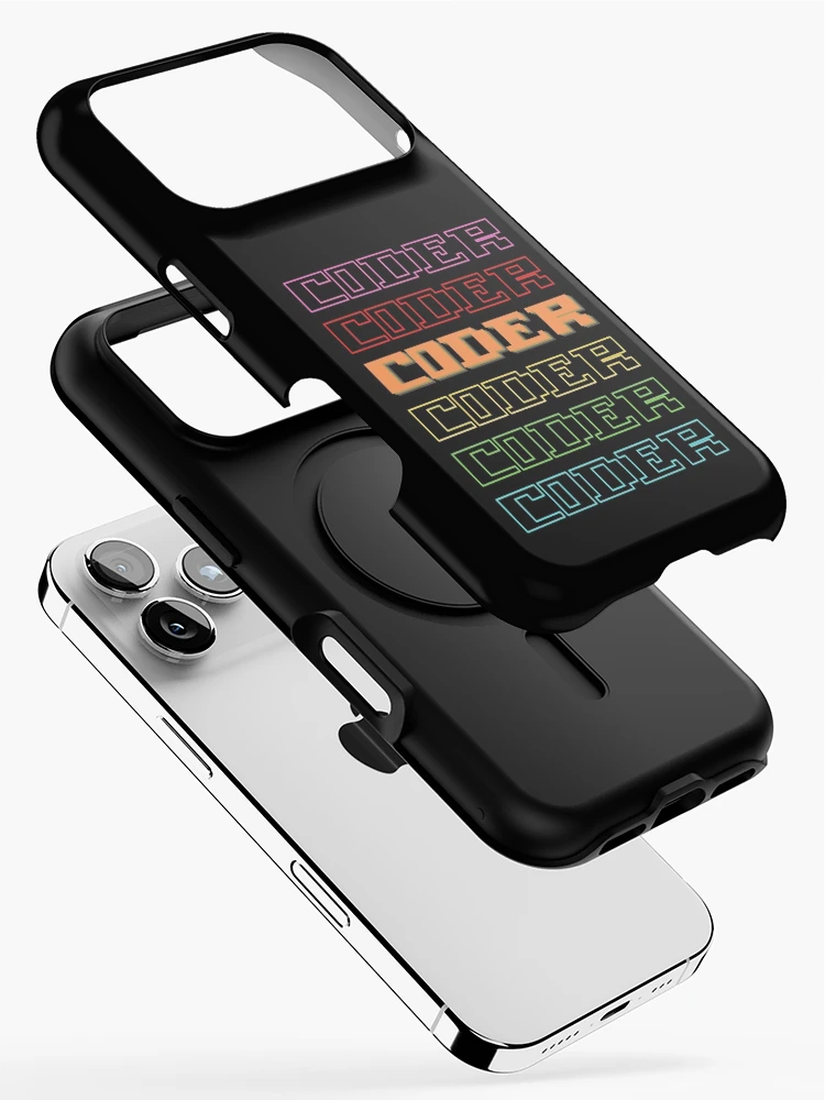 Thumbnail 2 of 4, iPhone Case, Coder Coder| Colorful Coding/Coder software engineer developer programmer geek coder STEM designed and sold by brinikki.