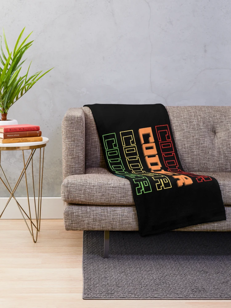 Thumbnail 2 of 6, Throw Blanket, Coder Coder| Colorful Coding/Coder software engineer developer programmer geek coder STEM designed and sold by brinikki.