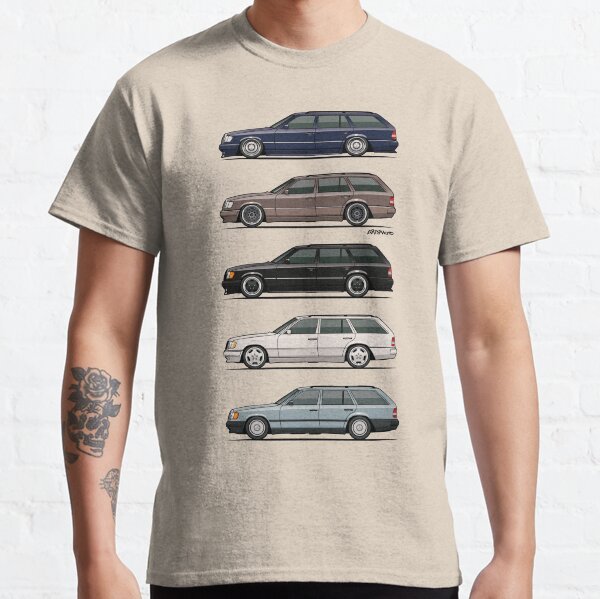 Stack of Mercedes W124 S124 E-Class Wagons Classic T-Shirt