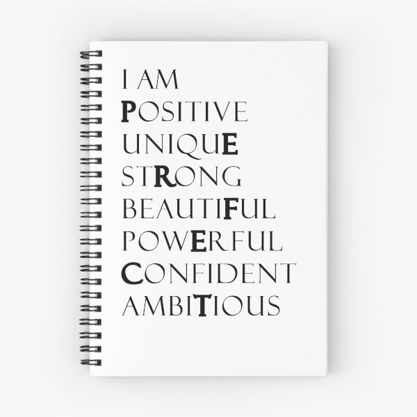Item preview, I AM POSITIVE, UNIQUE, STRONG, BEAUTIFUL, CONFIDENT, AMBITIOUS designed and sold by MimiKoo.