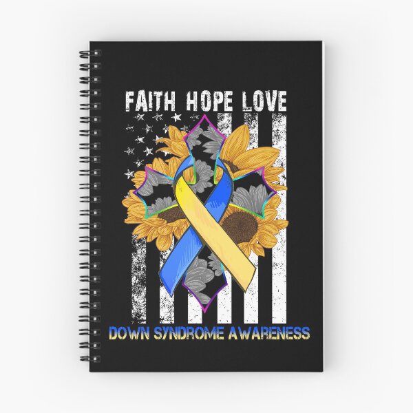 Item preview, Sunflower Faith Hope Love Cross and Flag Down Syndrome Awareness designed and sold by largellie.