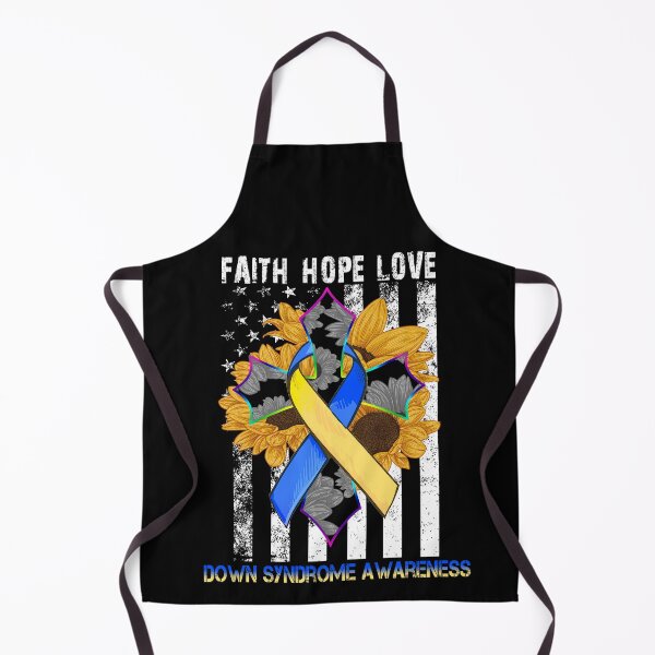 Item preview, Sunflower Faith Hope Love Cross and Flag Down Syndrome Awareness designed and sold by largellie.