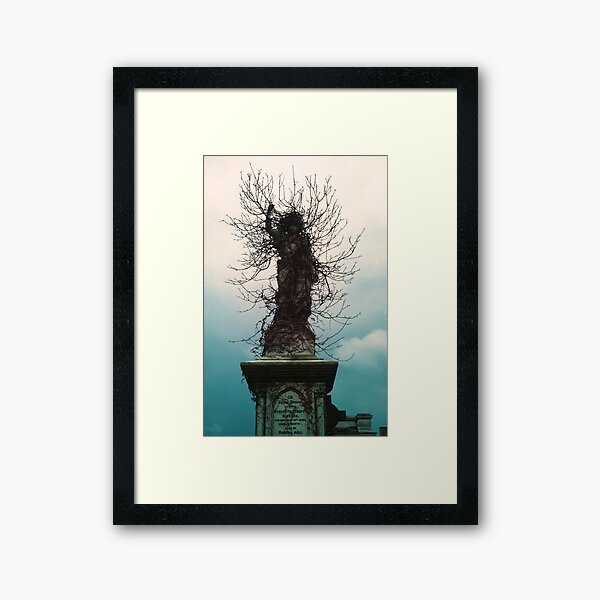 Cherub in Ivy, Kensal Green Cemetery, London Framed Art Print