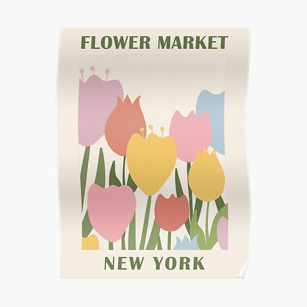 Marché aux fleurs de New York Poster