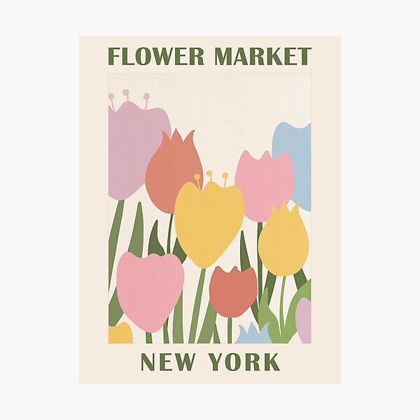 New York Flower Market Photographic Print