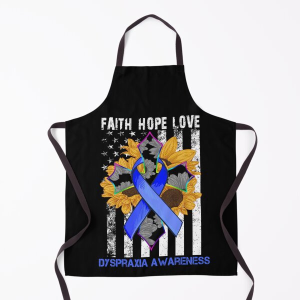 Item preview, Sunflower Faith Hope Love Cross and Flag Dyspraxia Awareness designed and sold by largellie.