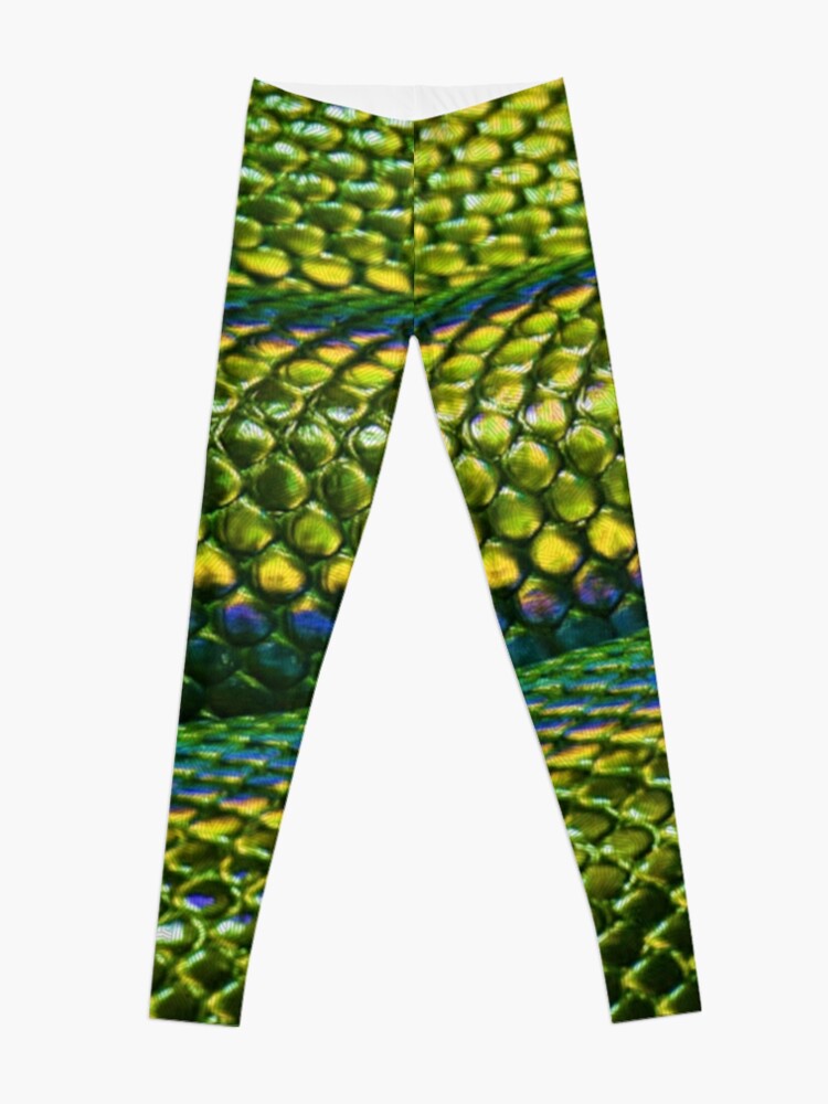 Sparkly dragon scale design - dark green Leggings sports leggings