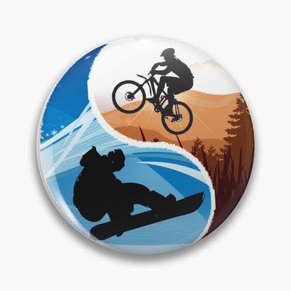 Item preview, Mountain Biking and Snowboarding, day and night, yin and yang, MTB designed and sold by HazardPaay.