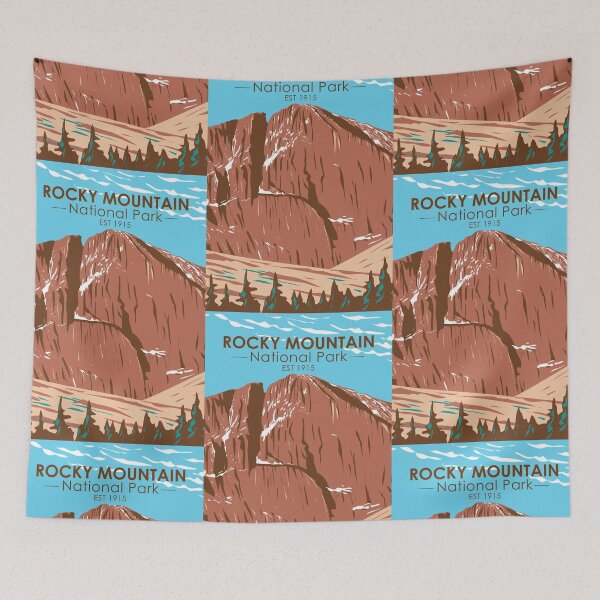 Item preview, Rocky Mountain National Park Colorado Longs Peak Vintage designed and sold by KrisSidDesigns.