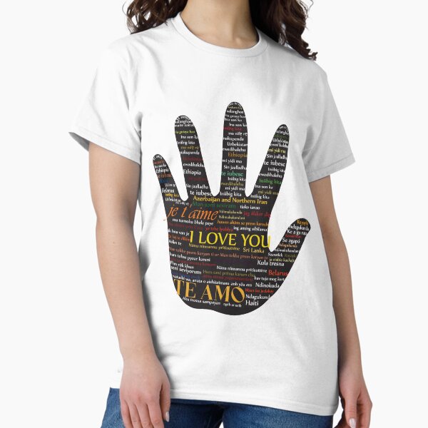 Vista previa del artículo con la obra «Lenguaje de señas ASL Te amo. Regalo de lenguaje de señas americano», diseñado y vendido por STrongUP.