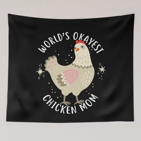 Item preview, World's Okayest Chicken Mom designed and sold by Clara Hollins.