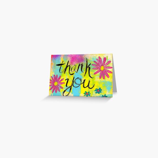 Thank you with Flowers Greeting Card