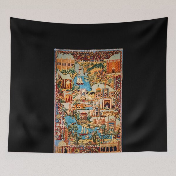 Item preview, Persian Rug Landmarks Kashmar designed and sold by signsandsymbols.