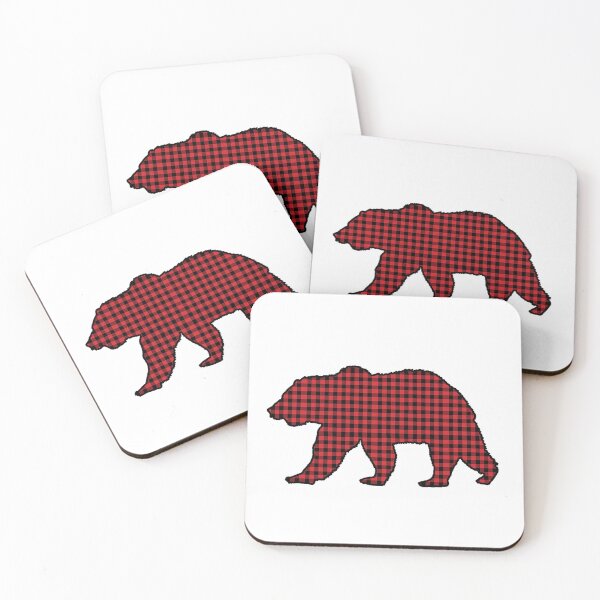 Item preview, Plaid bear pattern designed and sold by Brushes with Nature.