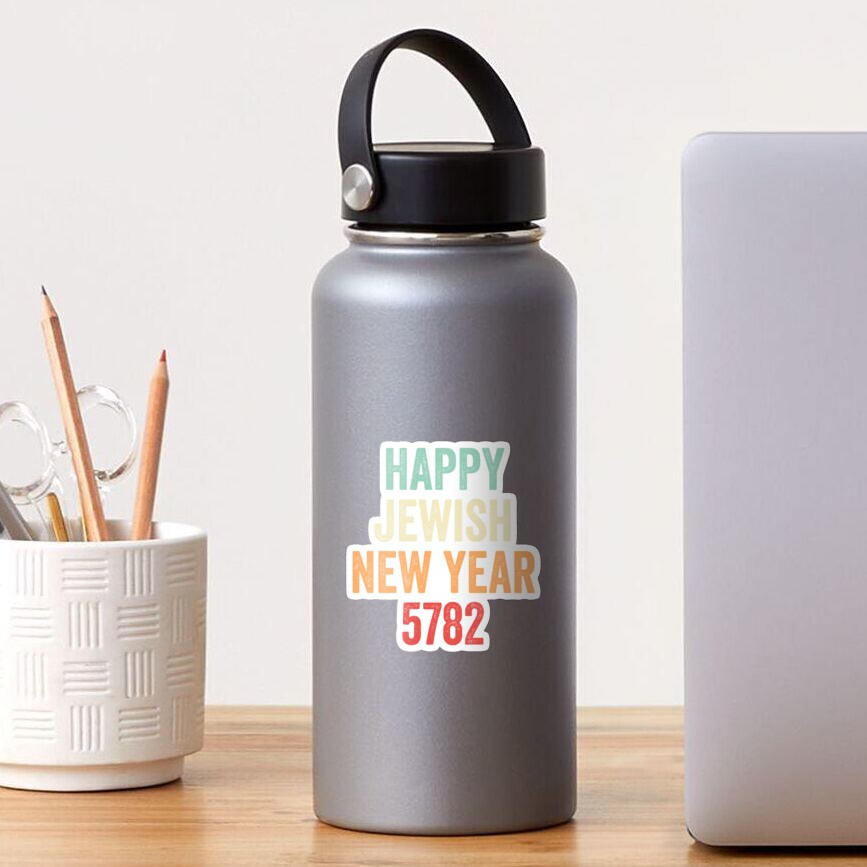 "Happy Jewish New Year 5782" Sticker by Fyms Redbubble