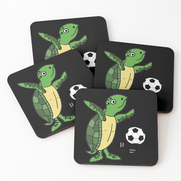Item preview, Funny Sea Turtle Playing Soccer Cartoon designed and sold by Nature's Fancy.